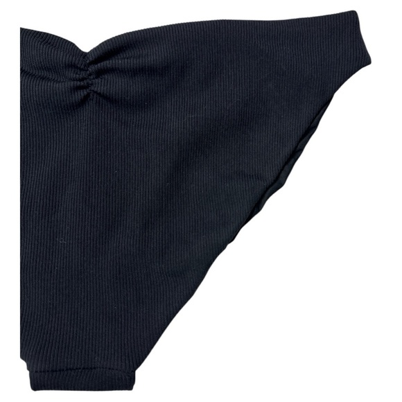 Beach Bunny Kate Ribtide Black Ruched Bikini Bottom Large NWT - Picture 5 of 13